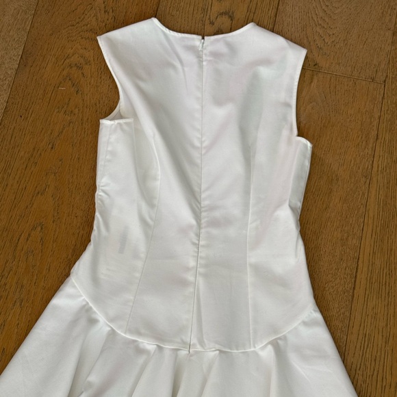 Alexander McQueen 2013 white Cotton Draped High Low Peplum crew neck Tank Top - Picture 7 of 14